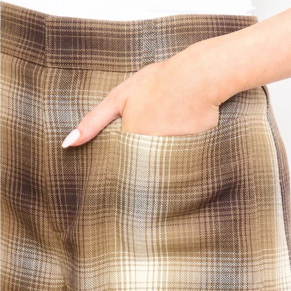 Christian Dior Tartan Wool Plaid Wide Leg Pants - Picture 4 of 12